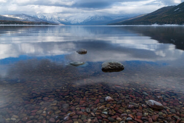 lake and mountains