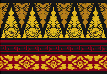 Indonesian geometric batik motifs with Balinese flower patterns, exclusive and classic, are suitable for various purposes. EPS VECTOR 10