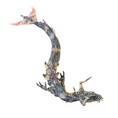 Fototapeta premium 3d-illustration of an isolated giant fantasy creature dragon with horns