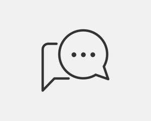 Chat icon vector design element. Talk bubble speech sign. Dialogue balloon.