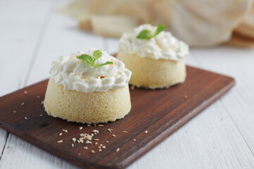 young coconut homemake cake