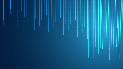 abstract background with lines waves on digital technology. modern technology light landscape network and Connection technology web. light blue gradient background.