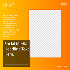 Social media promotional template with image space, Vector illustration eps.10