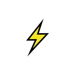 Icono de rayo. Concepto de electricidad. Ilustración vectorial