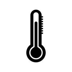 Thermometer Glyph Vector Icon Design