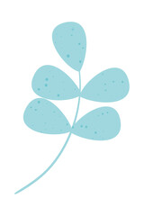 blue stem with leaves