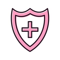 Medical Shield Filled Vector Icon Design
