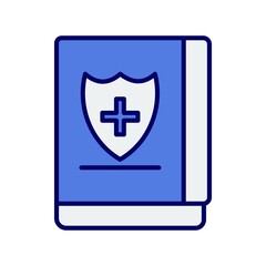 Medical Book Line Filled Blue Vector Icon Design