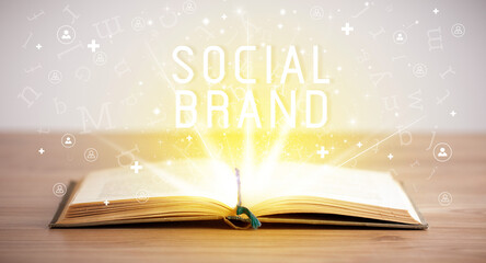 open book, social networking concept