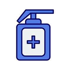 Sanitizer Line Filled Blue Vector Icon Design