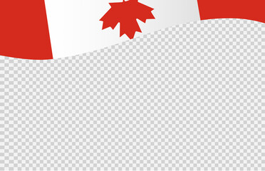 Waving flag of Canada isolated  on png or transparent  background,Symbol of Canada,template for banner,card,advertising ,promote, vector illustration top gold medal sport winner country