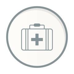 Briefcase Circle Grey Vector Icon Design