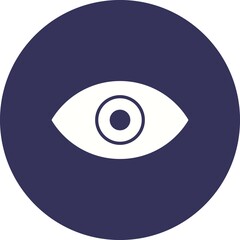 Eye Glyph Circle Vector Icon Design