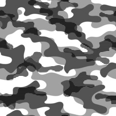 grey Camouflage background. Seamless pattern vector.