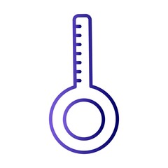Thermometer Line Gradient Vector Icon Design