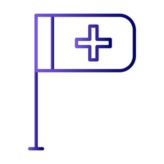 Fototapeta premium Flag Line Gradient Vector Icon Design