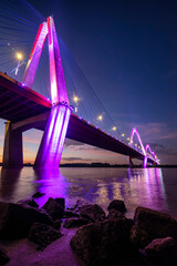 The Nhat Tan Bridge is a cable-stayed bridge crossing the Red River in Hanoi,