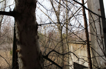 Pripyat is an exclusion zone after Black Andbult nuclear disaster at the nuclear power plant.