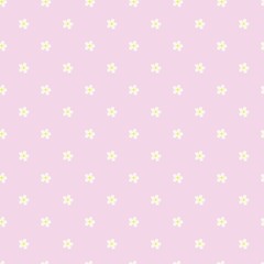 flowers seamless print. white daisies vector print for clothes or prints