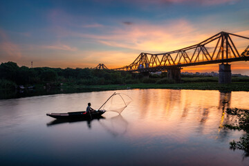 The Long Bien brige in Ha Noi Capital, viet nam