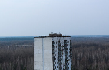 Pripyat is an exclusion zone after Black Andbult nuclear disaster at the nuclear power plant.