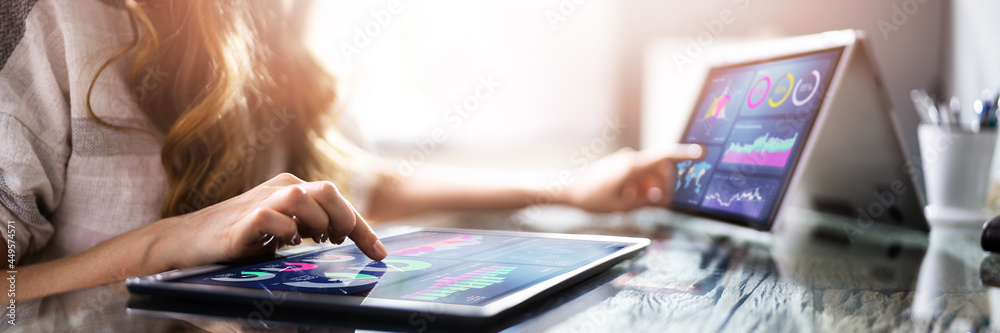 Poster kpi data analytics dashboard