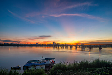Fototapeta premium The Long Bien brige in Ha Noi Capital, viet nam