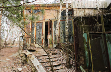 Fototapeta na wymiar Pripyat is an exclusion zone after Black Andbult nuclear disaster at the nuclear power plant.