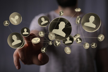partner - organization chart team concept networking