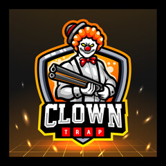 Killer clown mascot. esport logo design