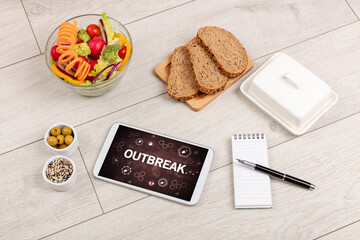Healthy Tablet Pc compostion, immune system boost concept