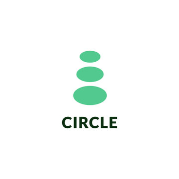 Logo Vector Modern Stone Rock Creative Circle Abstract Template