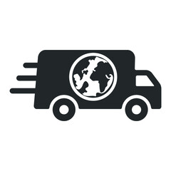 global shipping icon design vector