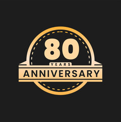 80year anniversary gold luxury logo for company