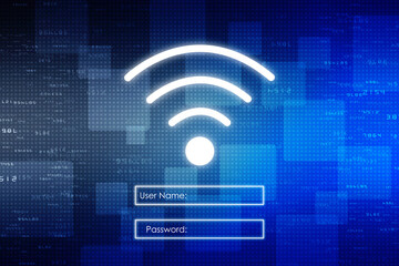 2d illustration WiFi symbol sign
