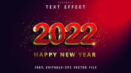2022 Text Effects design Happy New Year