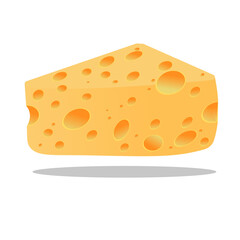 Vector cheese wedge, milk, cheese portion drawing. for presentations and slides.