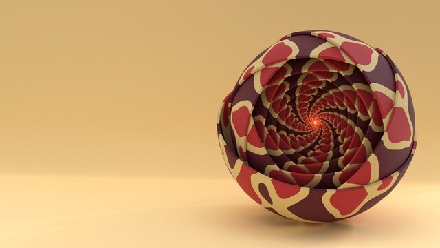 Sci-fi looking eye with soft color ornament