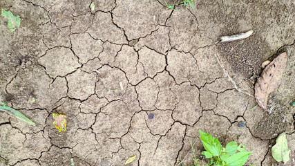 The cracked ground, the drought - background. Brown dry soil or cracked ground texture background....