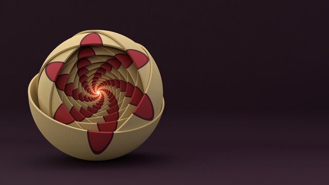 Sci-fi looking eye with soft color ornament