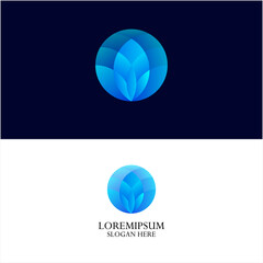 Lotus And Gradient Color Logo very suitable for your business symbol, cool, unique, modern and easy to remember.