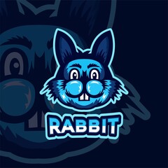 Cute bunny head logo, suitable for company