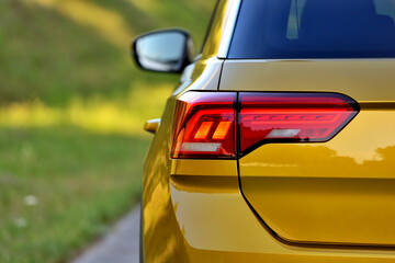 Yellow car.