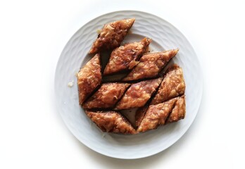 Homemade baklava. Turkish deserts.