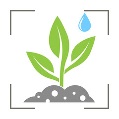 Plant icon set and Sprout growing icon set, nature ,organic.