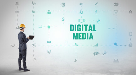 Engineer working on a new social media