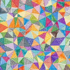 Low poly sketch background. Astonishing square pattern. Artistic abstract background. Vector illustration.