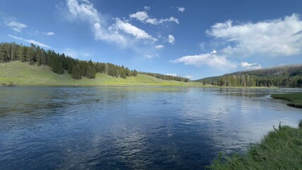 lake and mountains