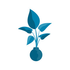 Plant ib vase pot doodle element for design kid t shirt print or poster design.