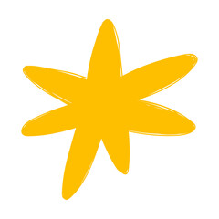 Star Minimalist Symbol Silhouette Icon.